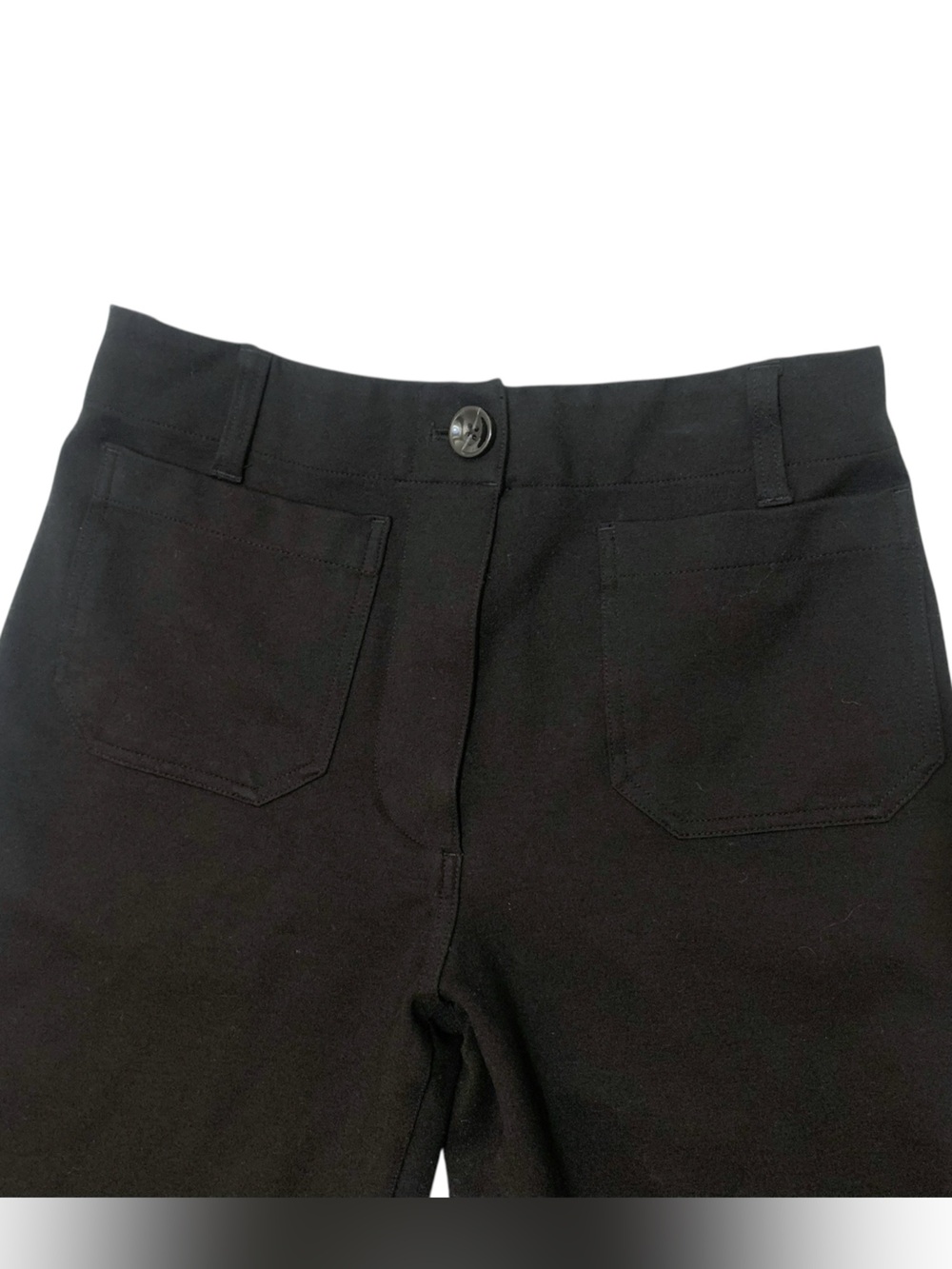 Quince Ultra Stretch Ponte Wide Leg Crop Pants Black Size 4 Minimalist Capsule - Picture 5 of 8